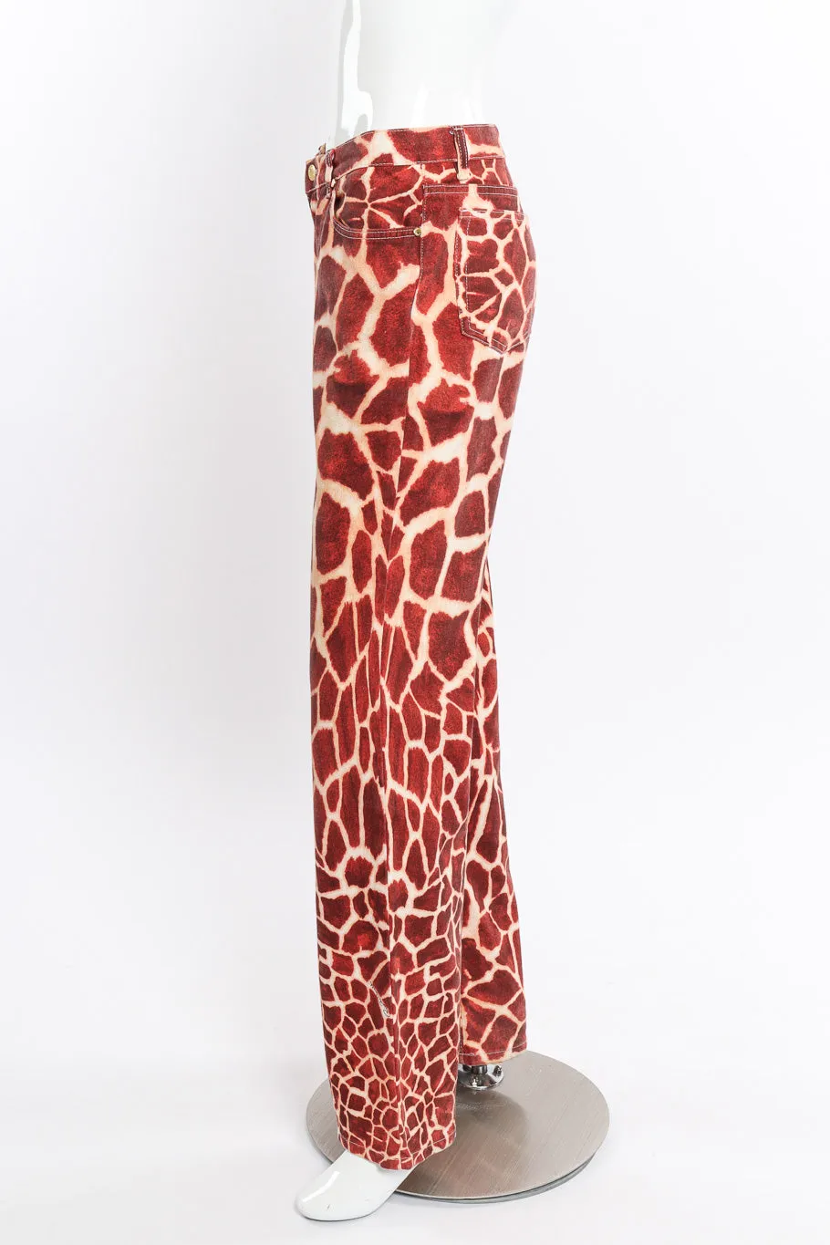 Giraffe Print Flare Jeans