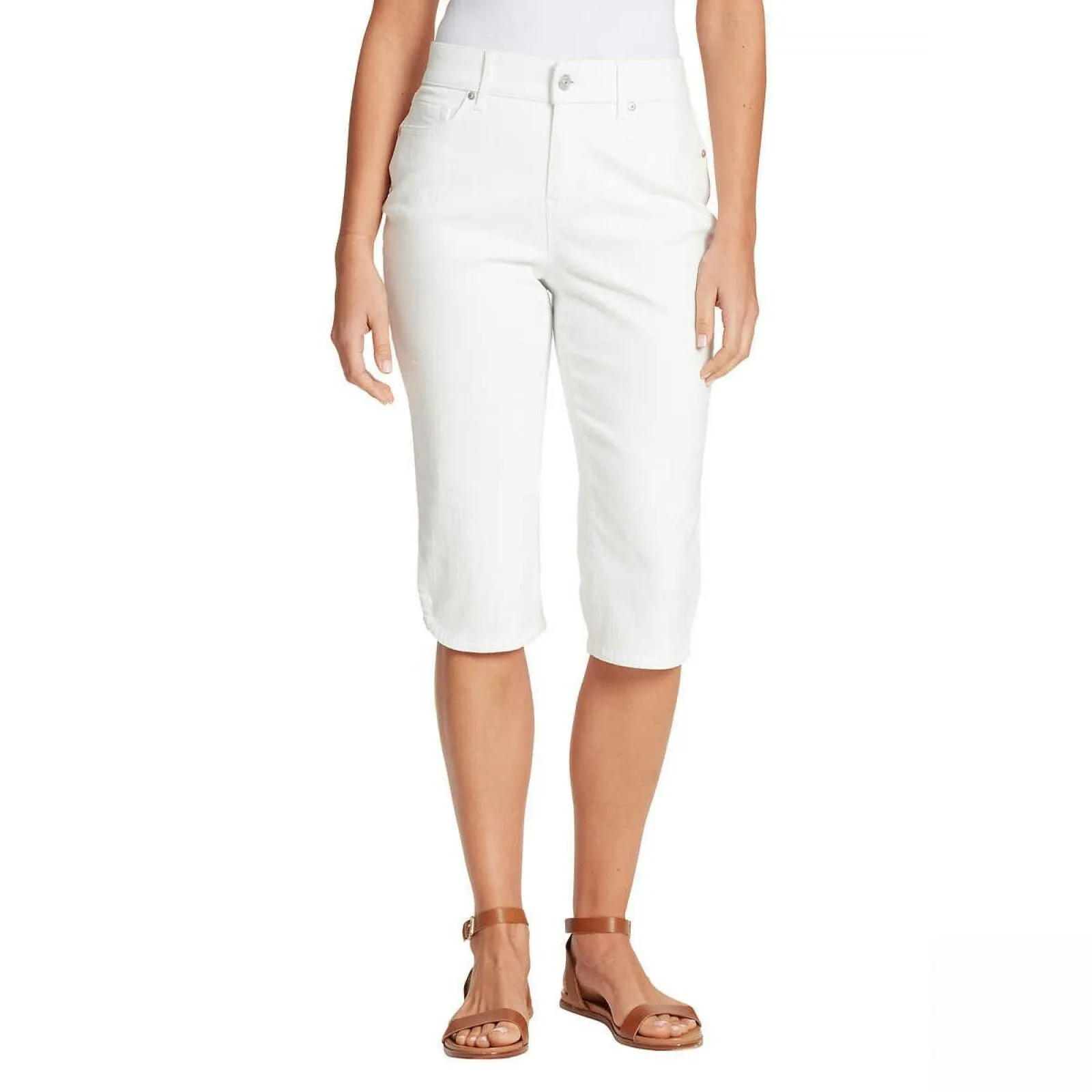 Gloria Vanderbilt All Around Slimming Effect Skimmer Jeans Vintage White 12