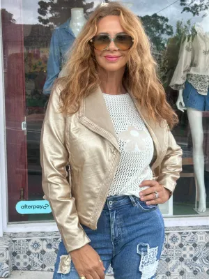 Gold Bomber Jacket