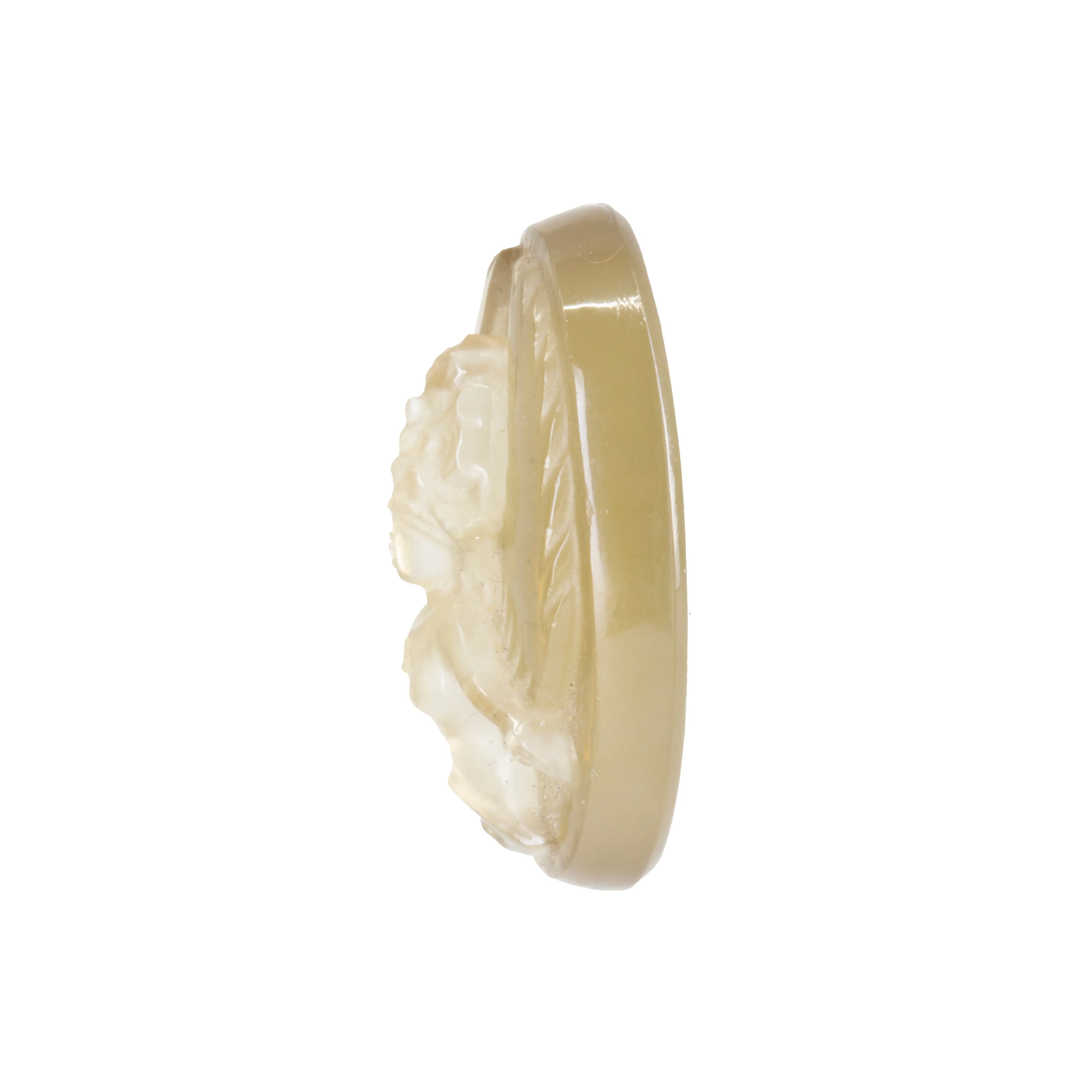 Golden Moonstone 26.08ct Hand Carved Light Goddess Gemstone