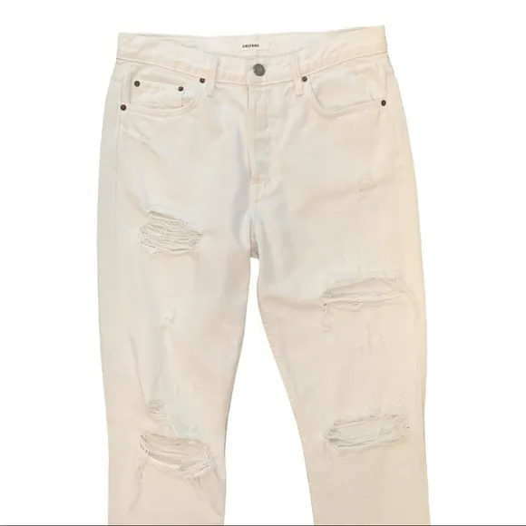 GRLFRND KAROLINA HIGH RISE DISTRESSED RAW HEM JEANS **NWT**
