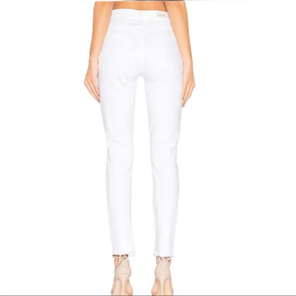 GRLFRND KAROLINA HIGH RISE DISTRESSED RAW HEM JEANS **NWT**