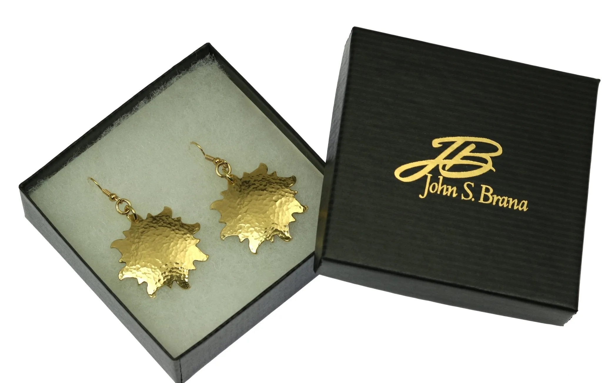 Hammered Nu Gold Sunburst Earrings
