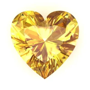 Heart Chatham Lab-Grown Yellow Sapphire Gems