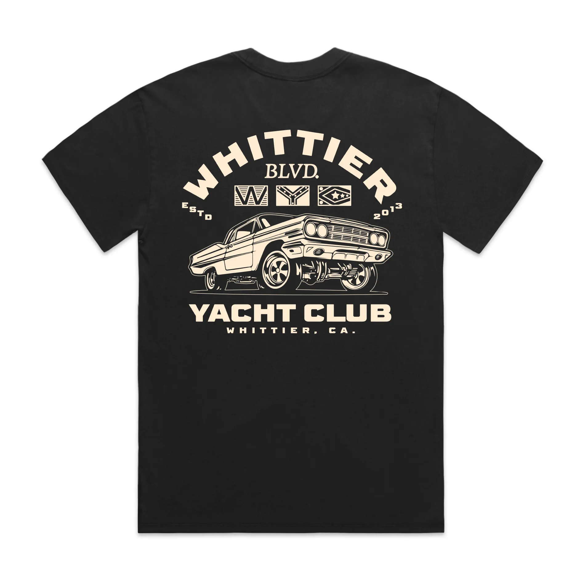 Heavy Faded Whittier Yacht Club Nautical Flag T-shirt