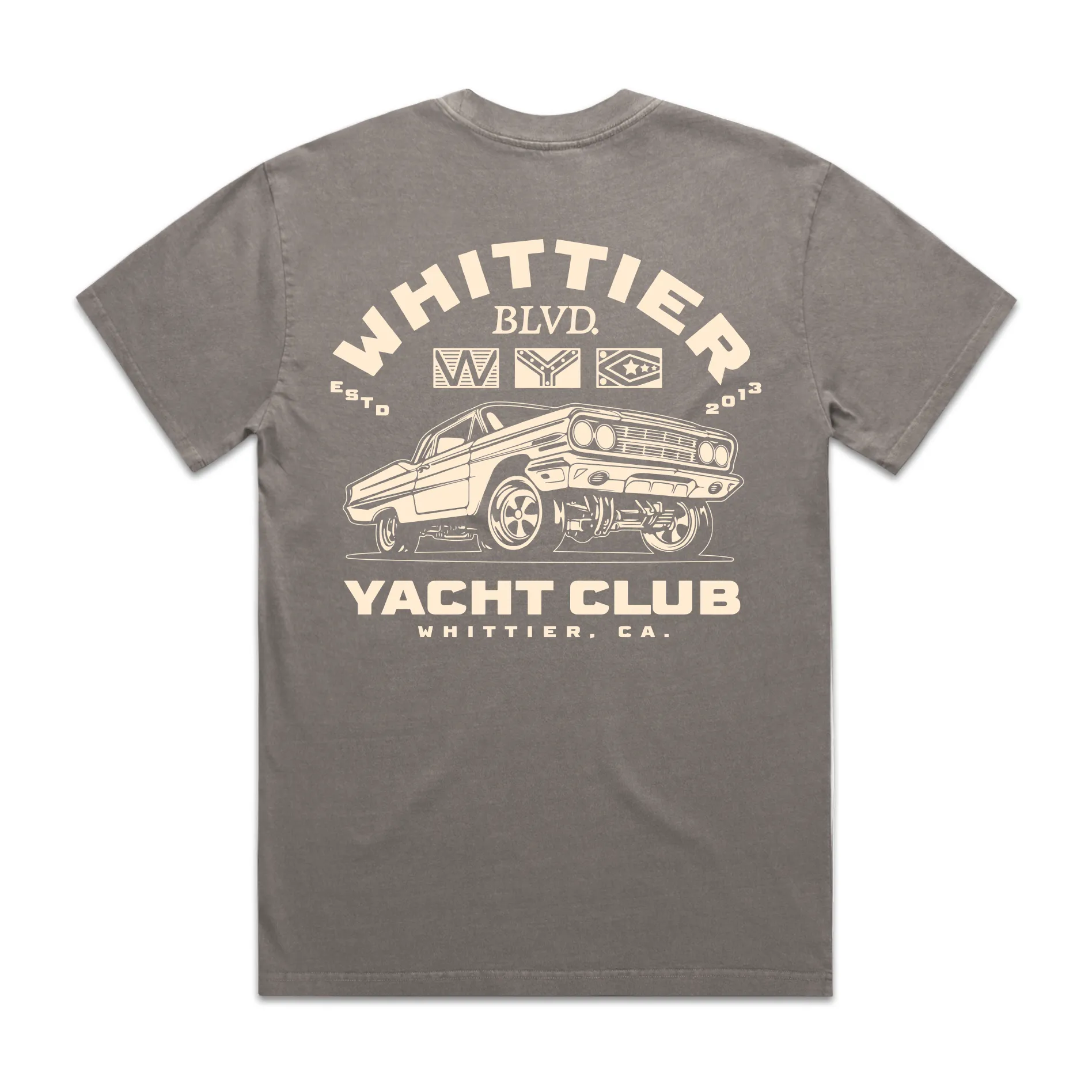 Heavy Faded Whittier Yacht Club Nautical Flag T-shirt