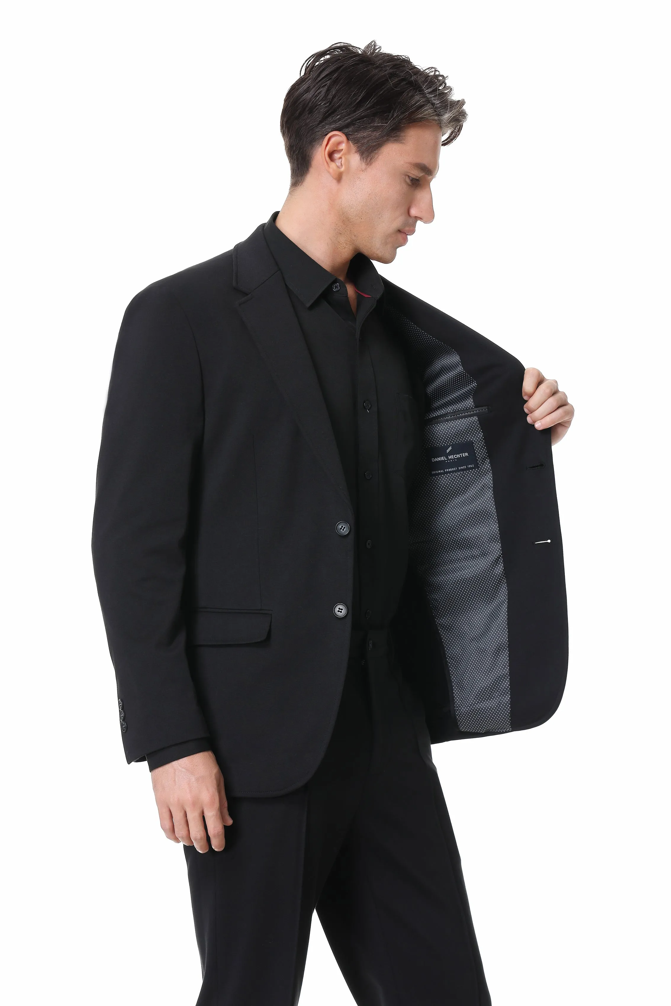 Hechter Paris X-Tech Stretch Suit Separate Black Jacket