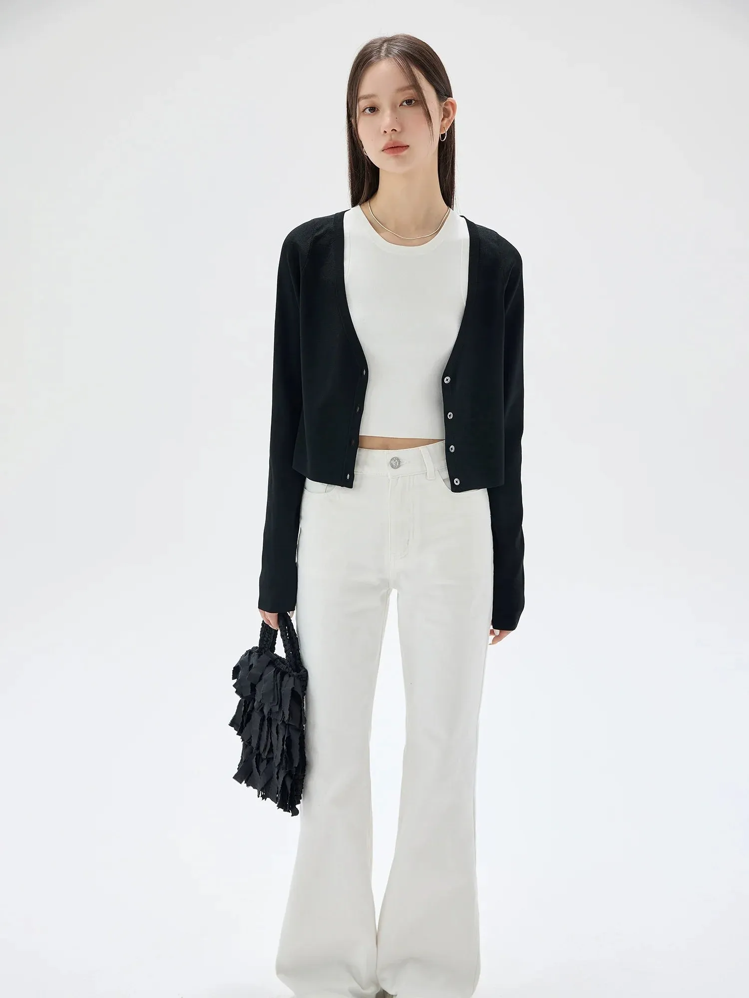 High-Waisted Flared Jeans