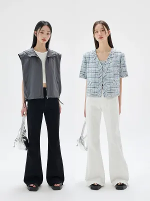 High-Waisted Flared Jeans