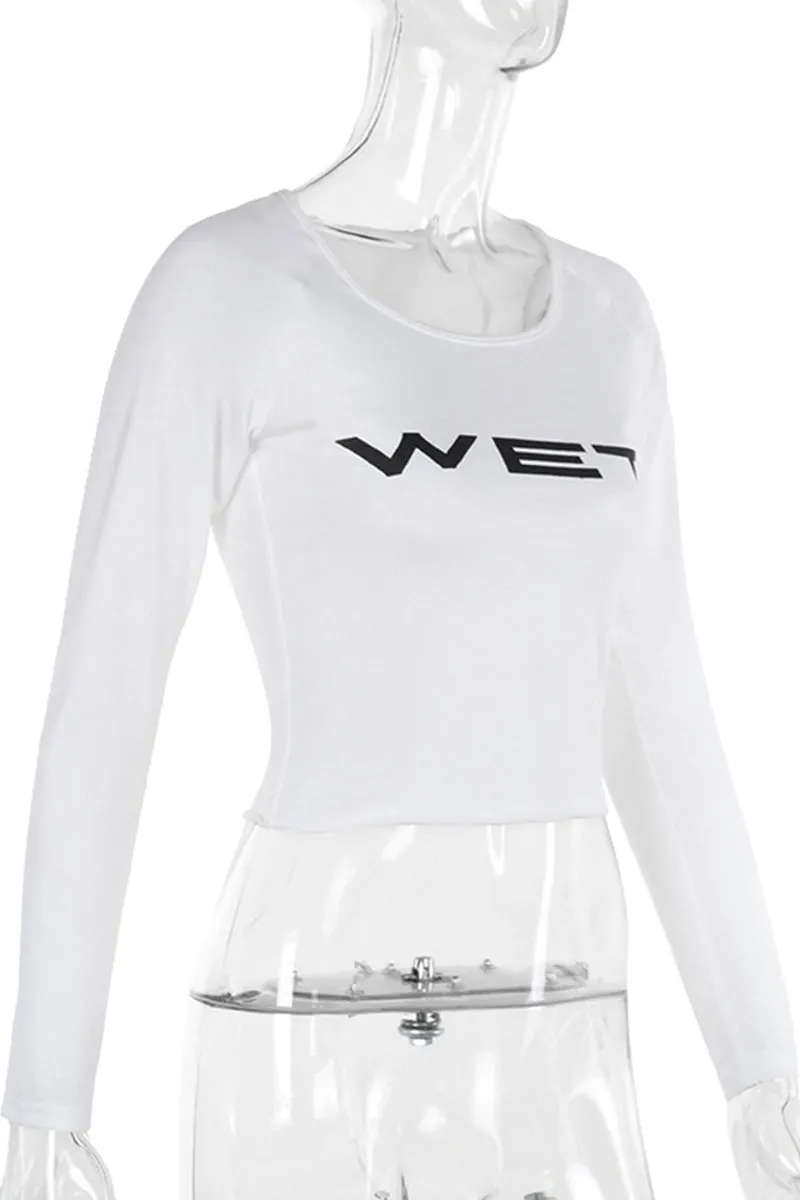 HTR1351 Bold Statement Crop Top