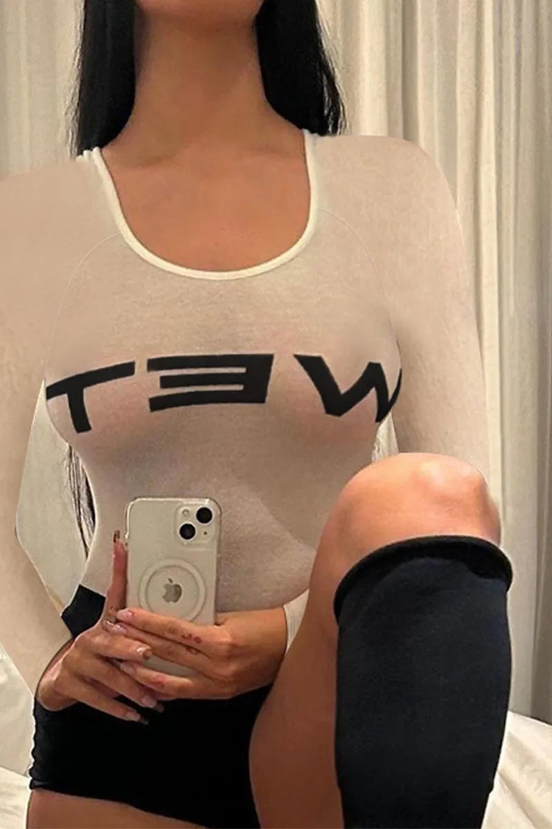 HTR1351 Bold Statement Crop Top