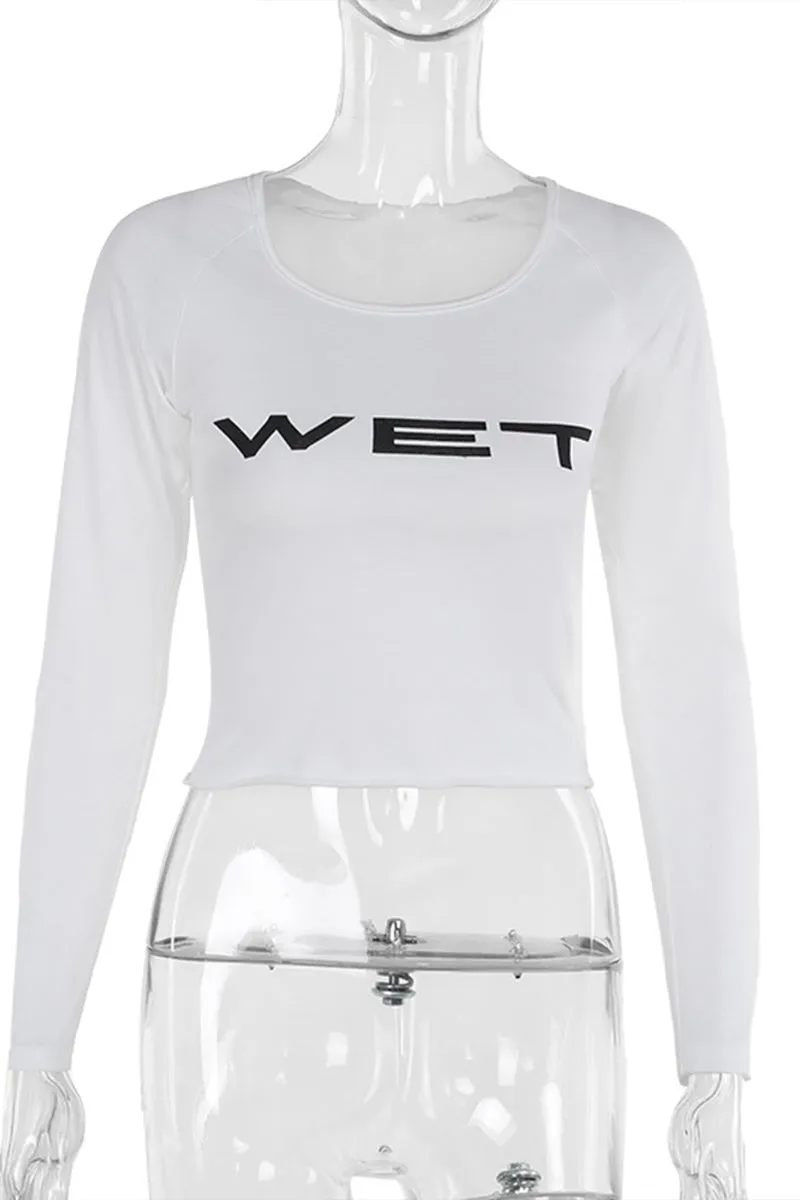 HTR1351 Bold Statement Crop Top