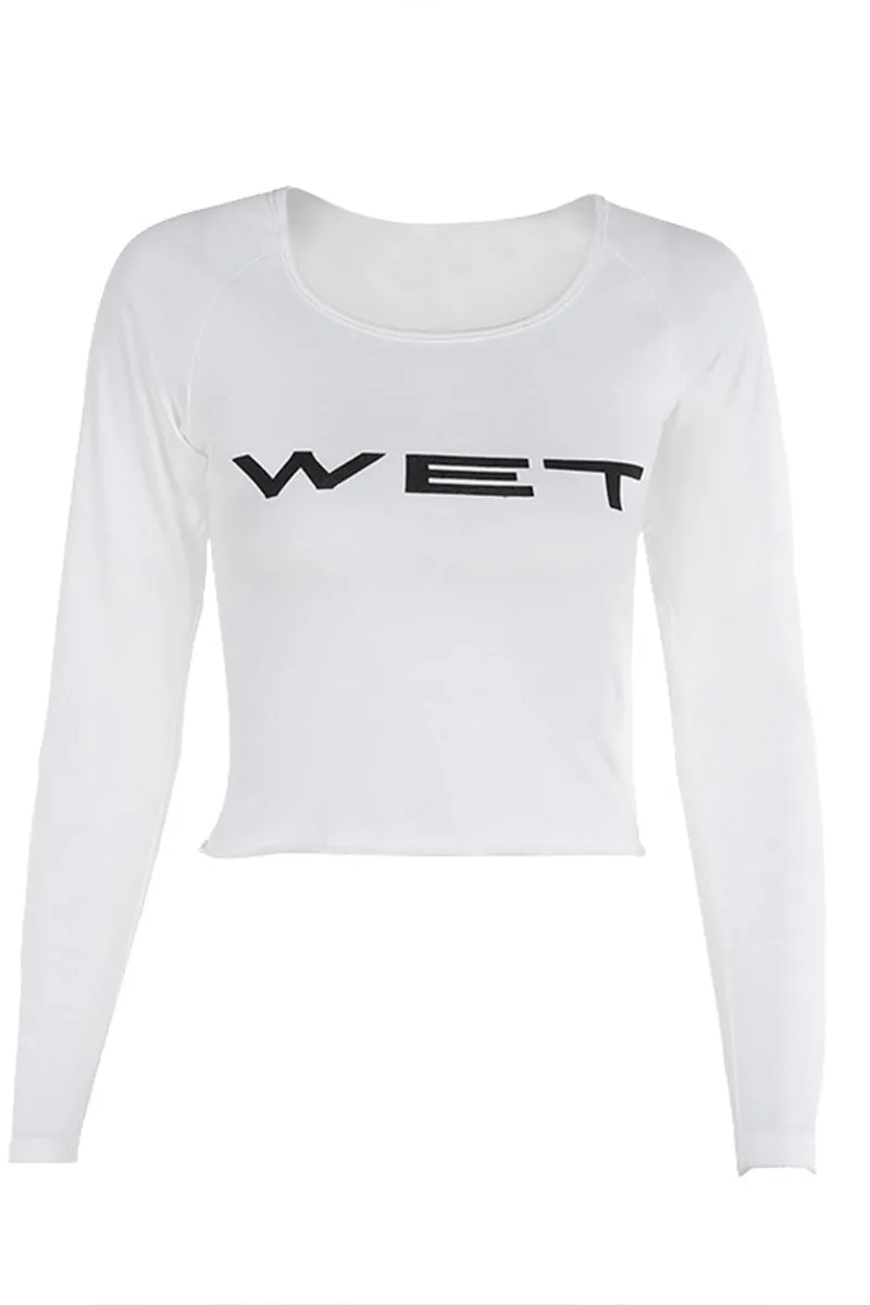 HTR1351 Bold Statement Crop Top