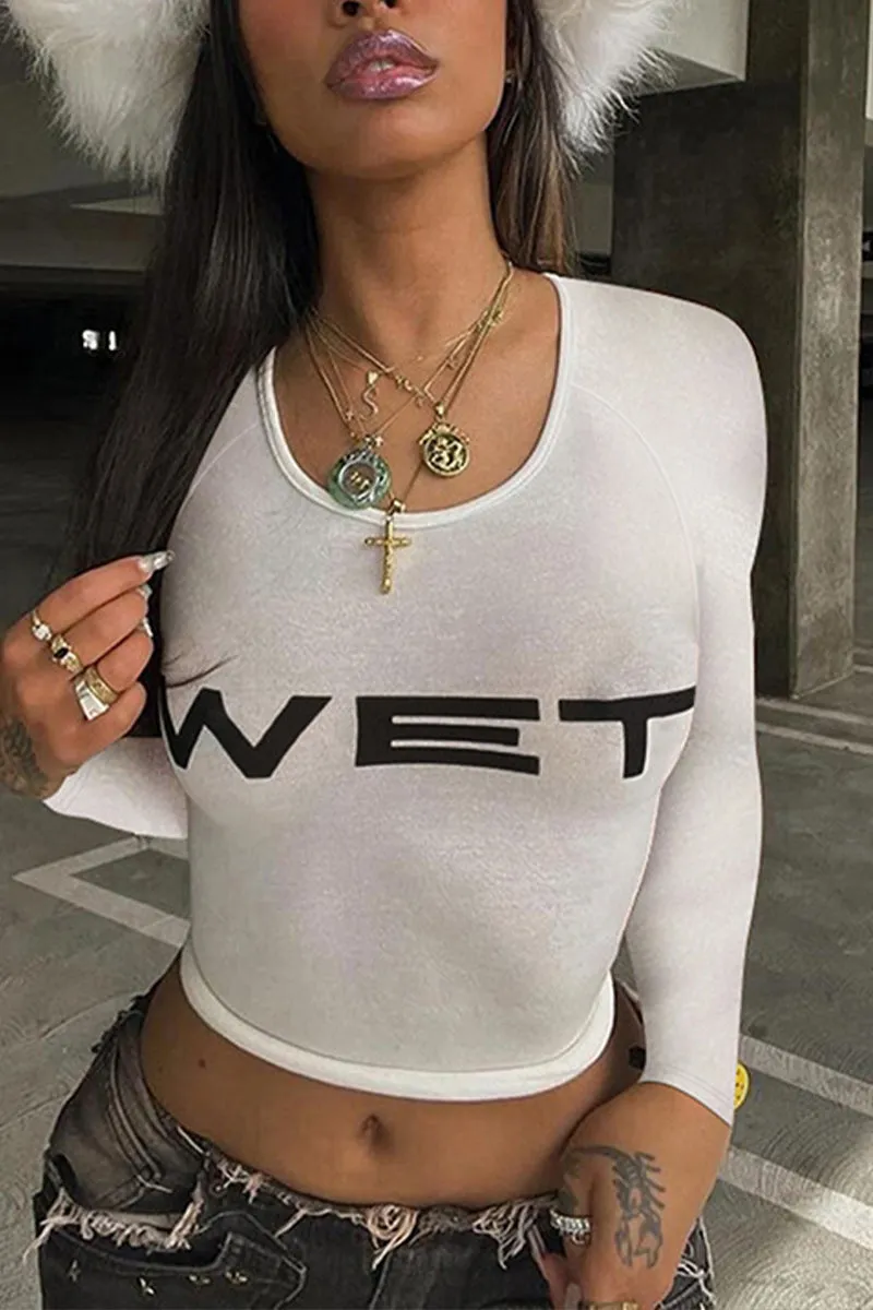 HTR1351 Bold Statement Crop Top