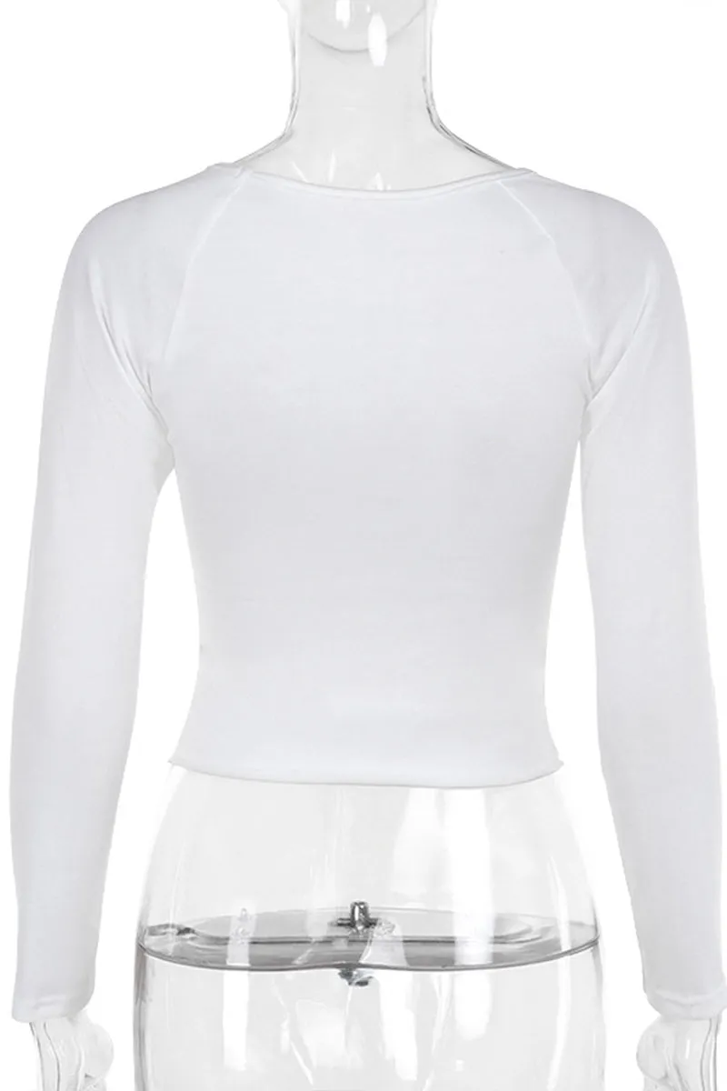 HTR1351 Bold Statement Crop Top
