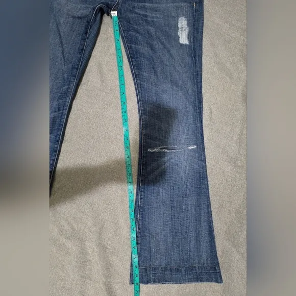 Hudson Jeans Ferris Flare Distressed Faded Blue Jeans Bellbottoms Size 27