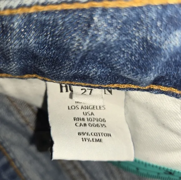 Hudson Jeans Ferris Flare Distressed Faded Blue Jeans Bellbottoms Size 27
