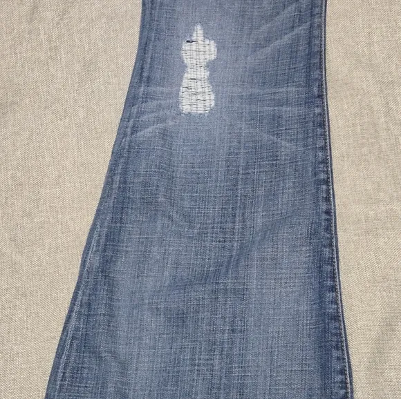 Hudson Jeans Ferris Flare Distressed Faded Blue Jeans Bellbottoms Size 27