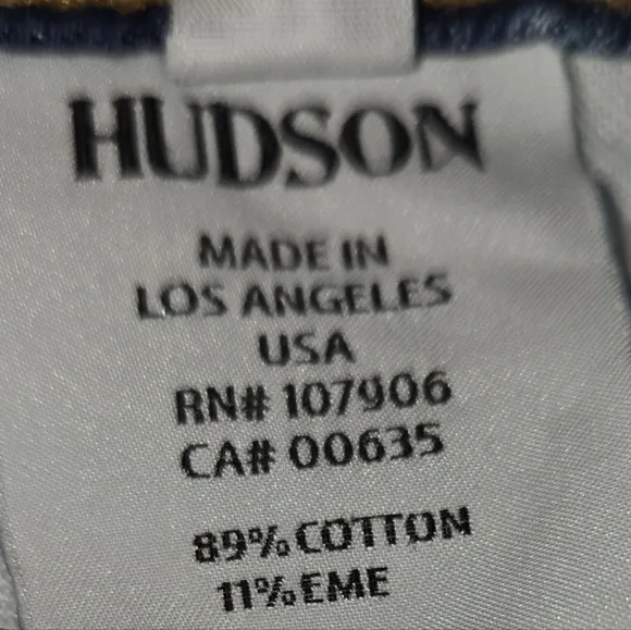 Hudson Jeans Ferris Flare Distressed Faded Blue Jeans Bellbottoms Size 27