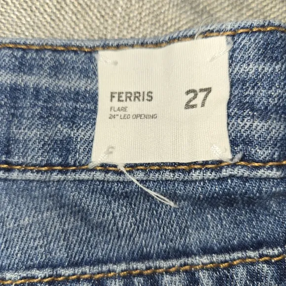 Hudson Jeans Ferris Flare Distressed Faded Blue Jeans Bellbottoms Size 27