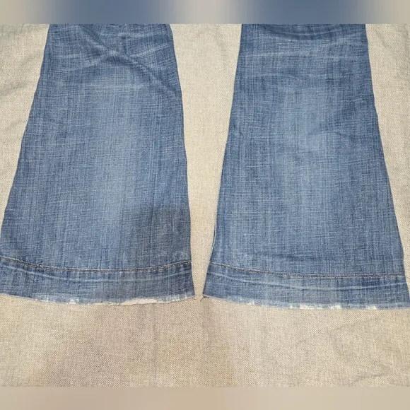 Hudson Jeans Ferris Flare Distressed Faded Blue Jeans Bellbottoms Size 27