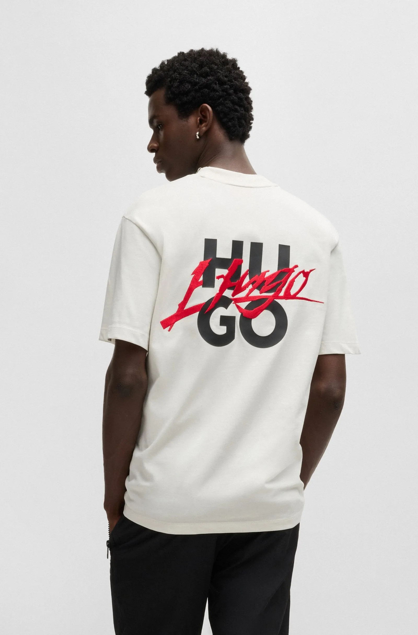 HUGO T-Shirts Relaxed Fit in Cotton - DLOGOTEE 10257318 01-50527926
