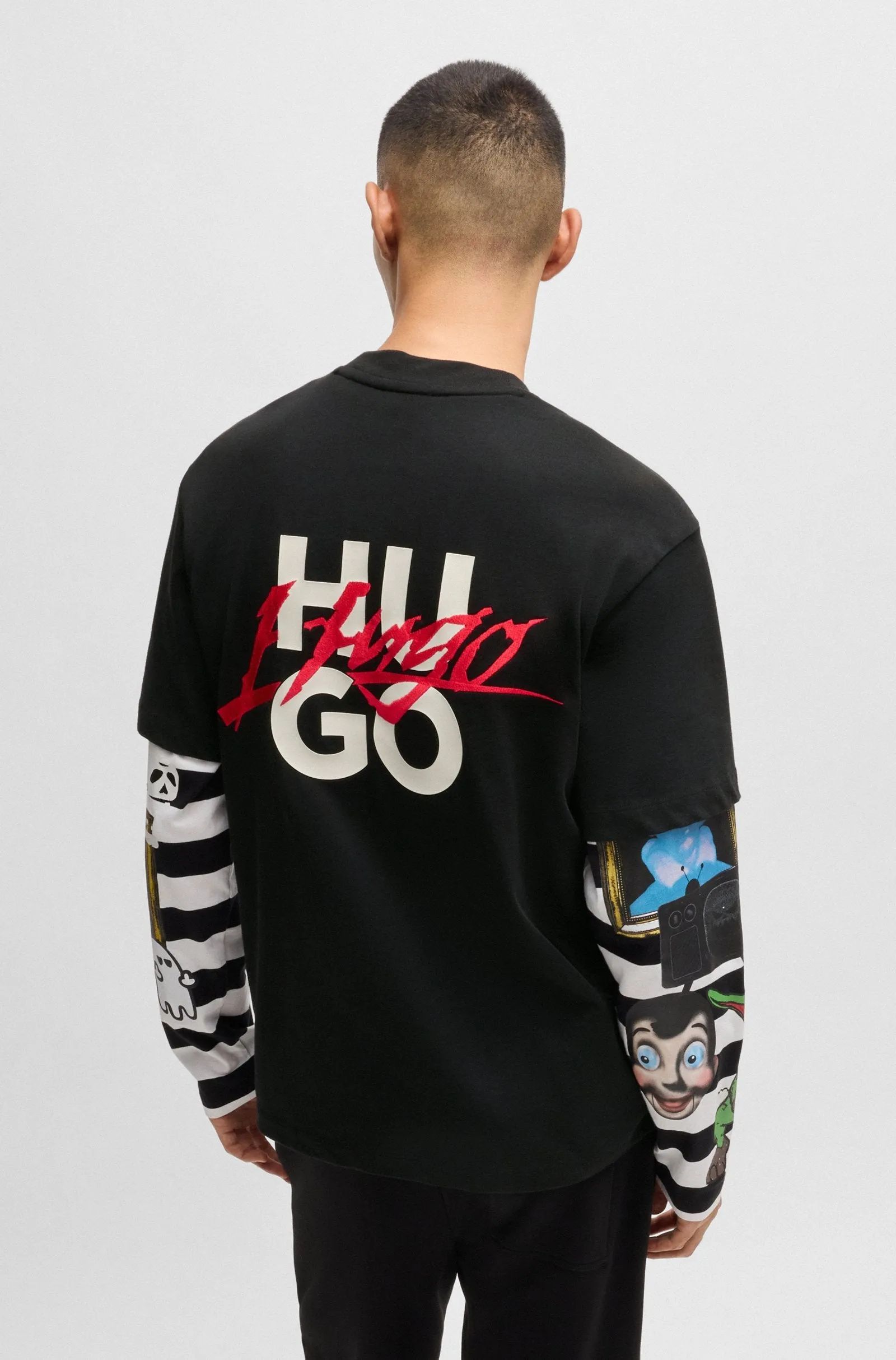 HUGO T-Shirts Relaxed Fit in Cotton - DLOGOTEE 10257318 01-50527926