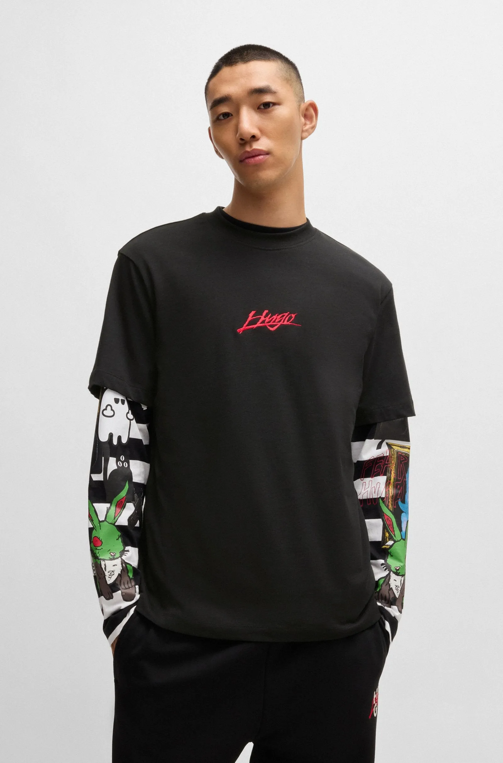 HUGO T-Shirts Relaxed Fit in Cotton - DLOGOTEE 10257318 01-50527926