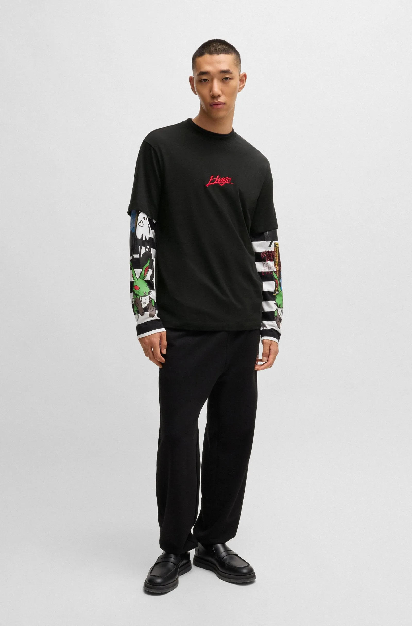 HUGO T-Shirts Relaxed Fit in Cotton - DLOGOTEE 10257318 01-50527926