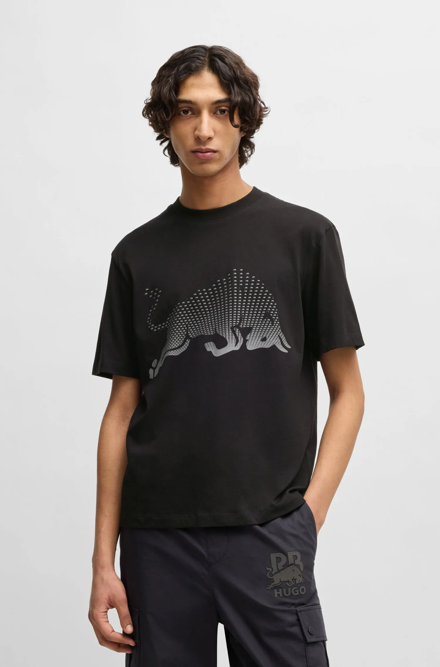 HUGO T-Shirts Relaxed Fit in Cotton - DRICARD_RB 10257318 01-50542775