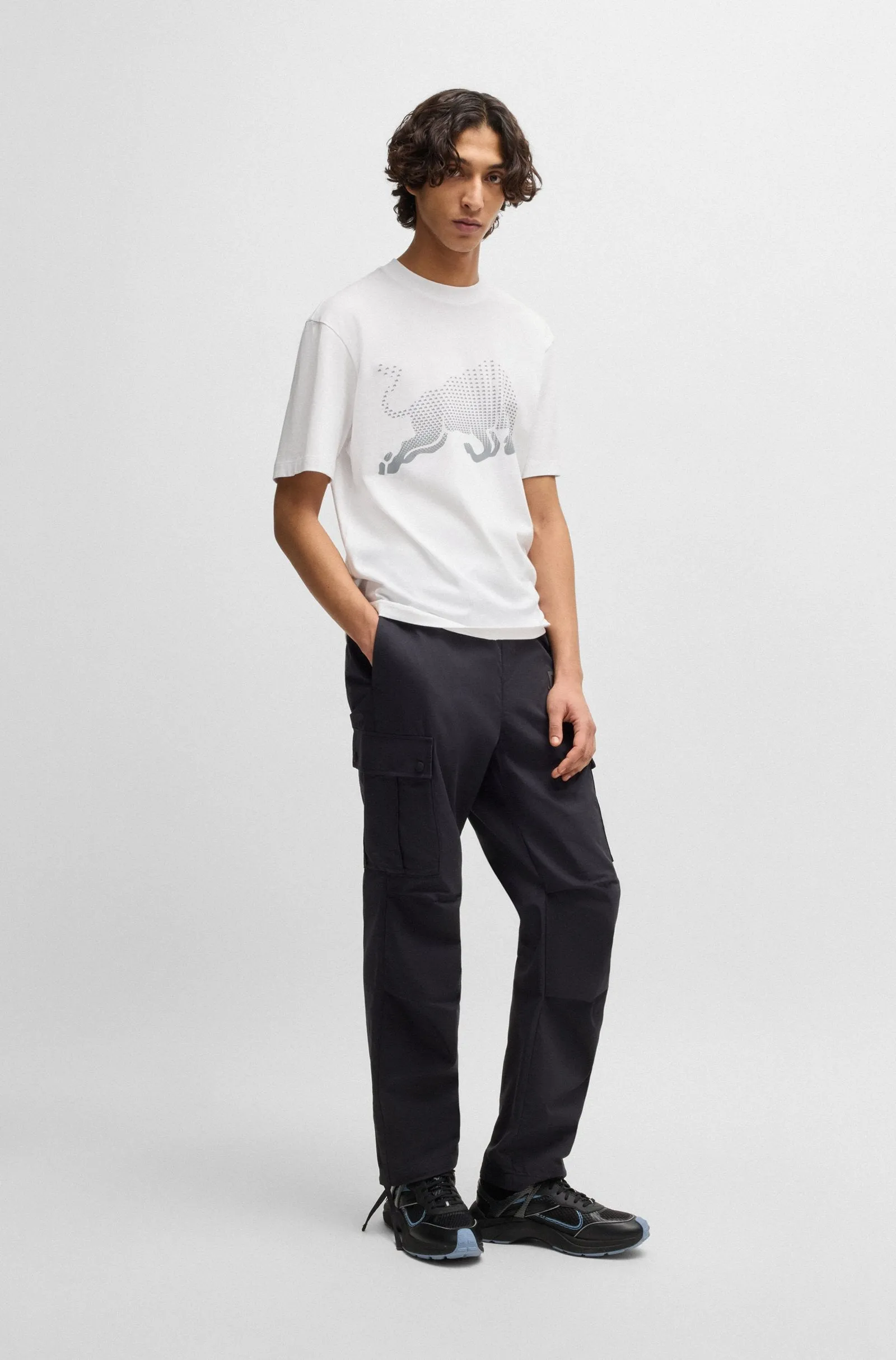 HUGO T-Shirts Relaxed Fit in Cotton - DRICARD_RB 10257318 01-50542775