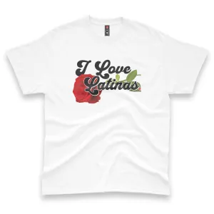 'I Love Latinas' Men's T-Shirt - White - Premium Heavy Weight Cotton