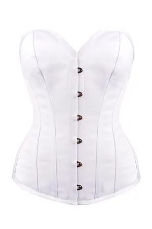 Instant Shape White Satin Overbust