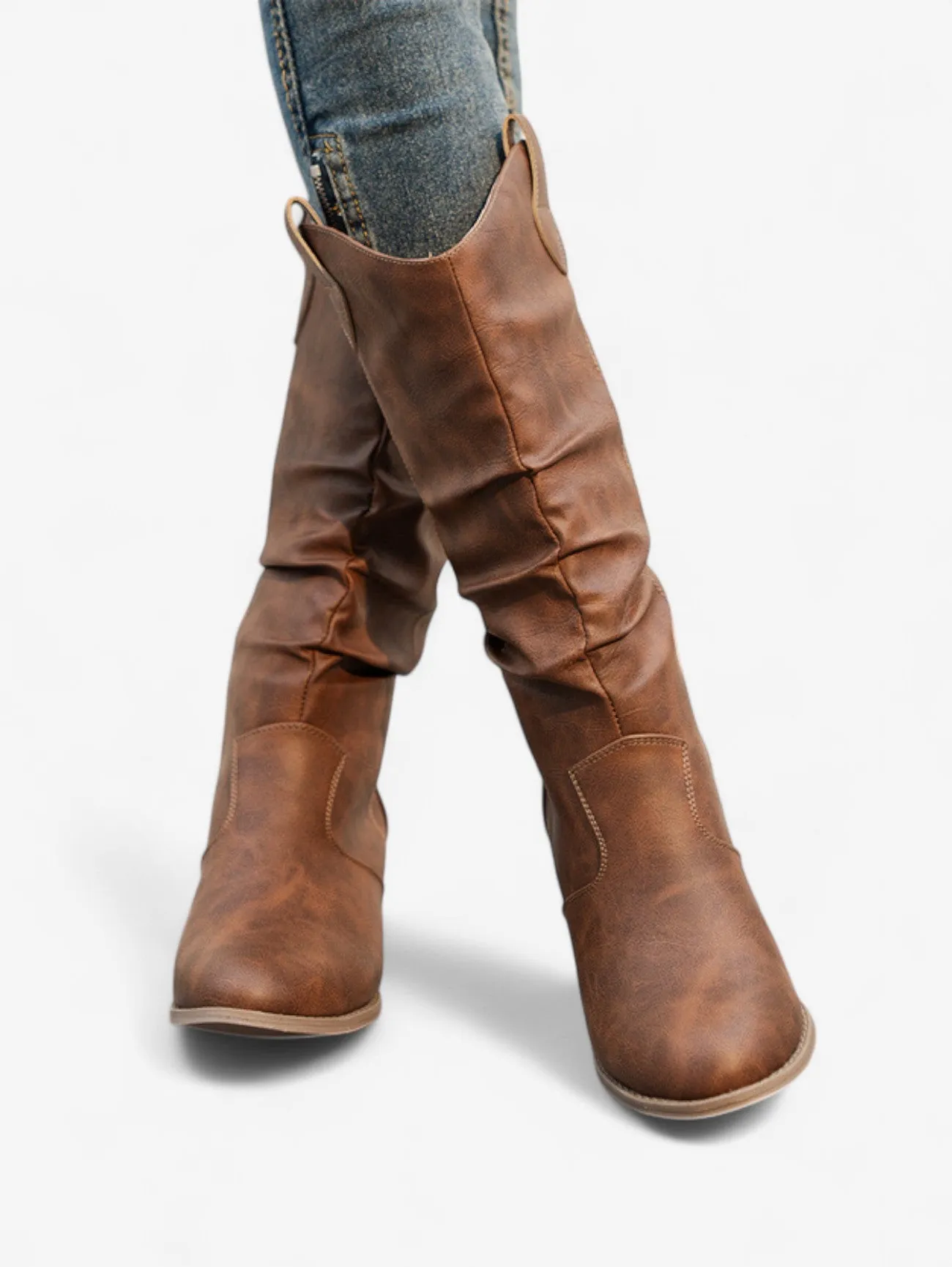 Jada | Women's Pull On Low Heel Cowboy Boots