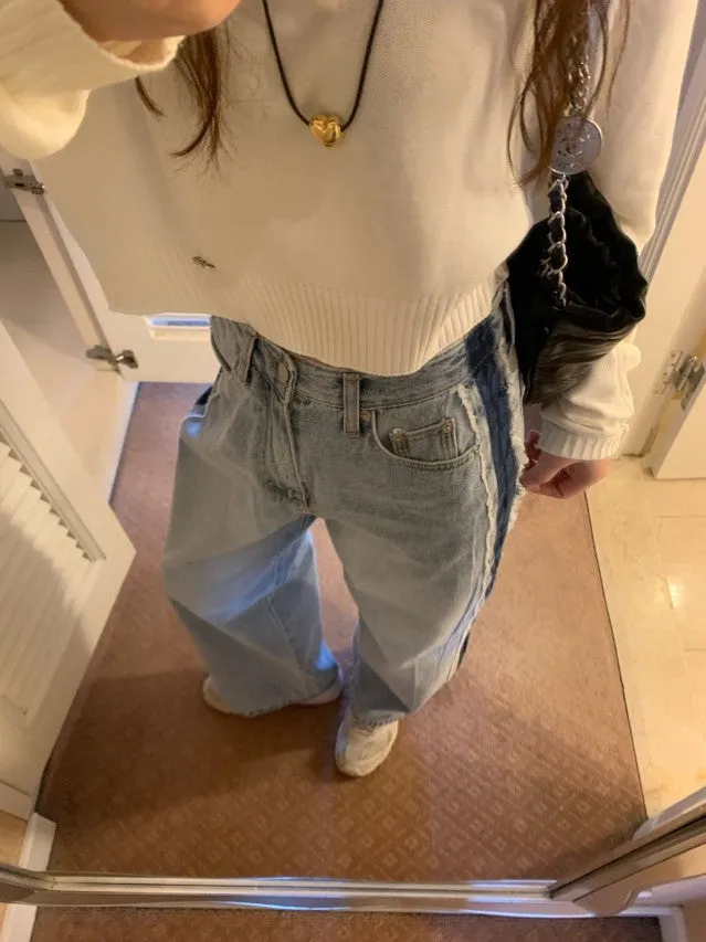 JazzHer Ashton Vintage Wide Leg Jeans