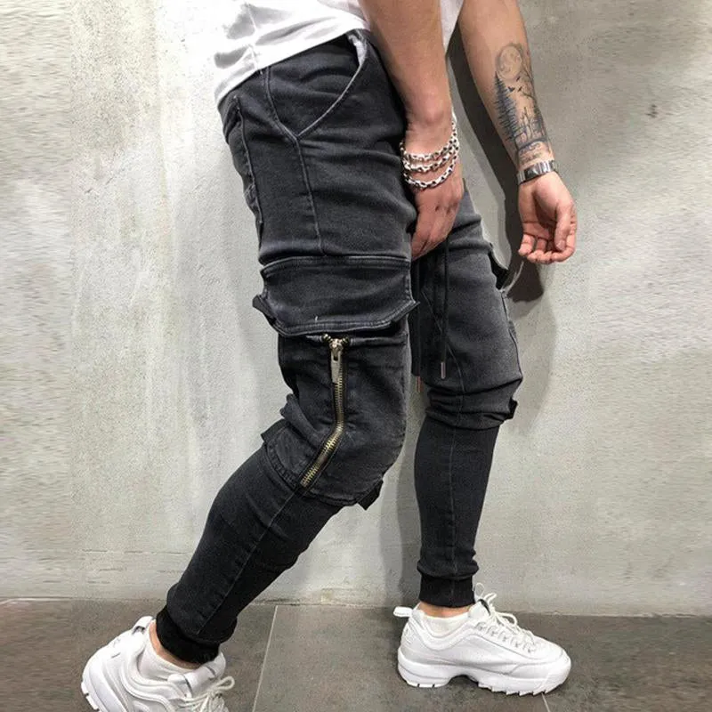 Jean multi-poches tendance vintage