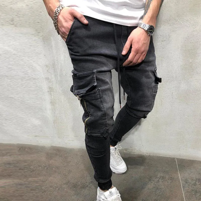 Jean multi-poches tendance vintage