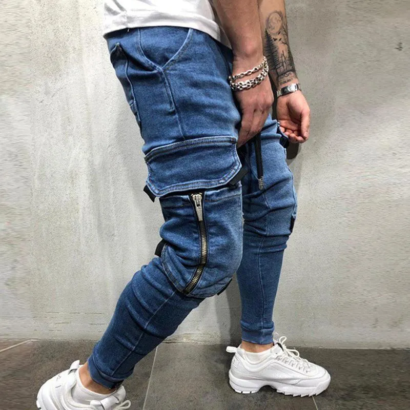 Jean multi-poches tendance vintage