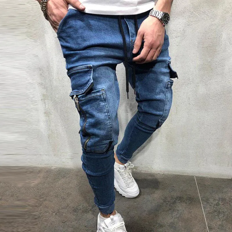 Jean multi-poches tendance vintage