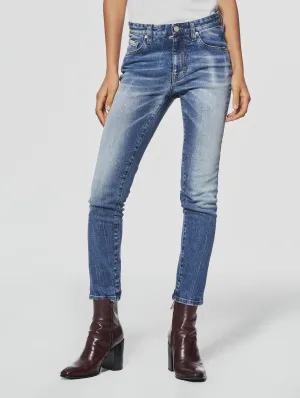 JOAN SKINNY JEANS IN DISTRESSED BLUE - Woman
