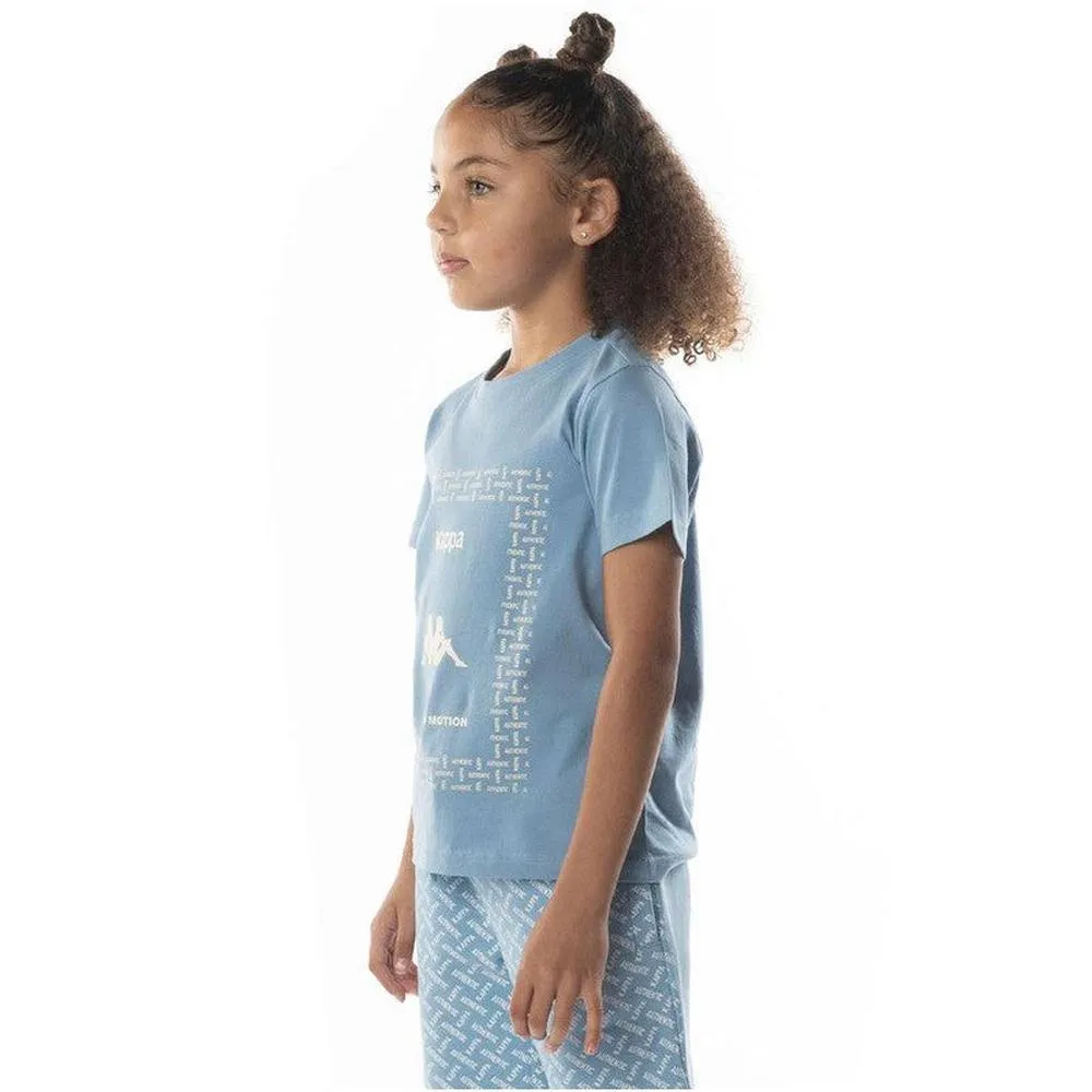 Kid's Authentic Graphy T-shirt, Blue Dusk/ White
