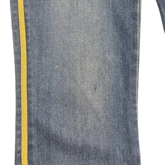 L'AGENCE Margot Skinny Jeans High Rise Neptune Gold Tuxedo Stripe size 27