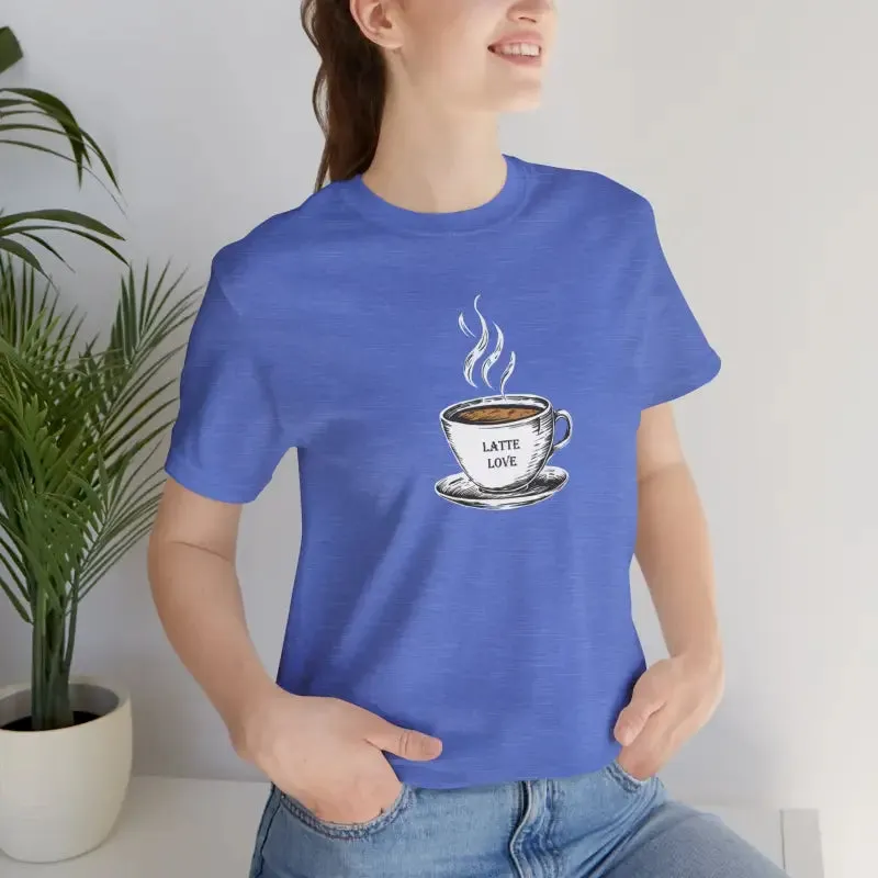Latte Lovers Jersey Short Sleeve Tee for Coffee Addicts