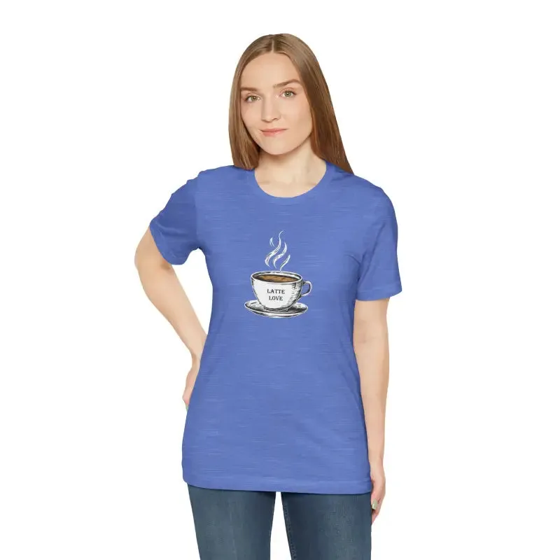 Latte Lovers Jersey Short Sleeve Tee for Coffee Addicts