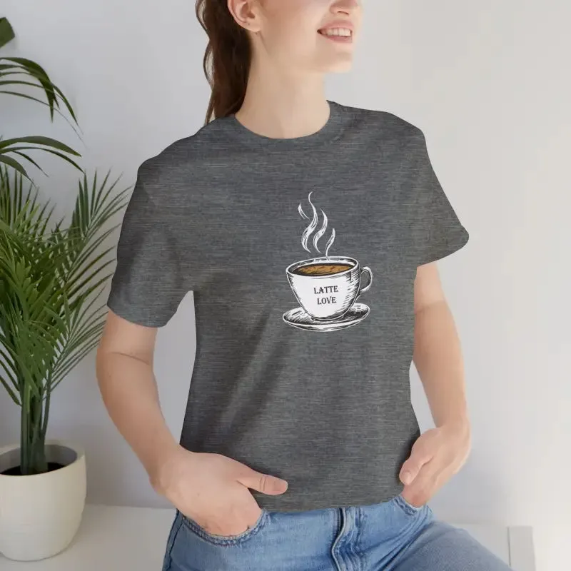 Latte Lovers Jersey Short Sleeve Tee for Coffee Addicts