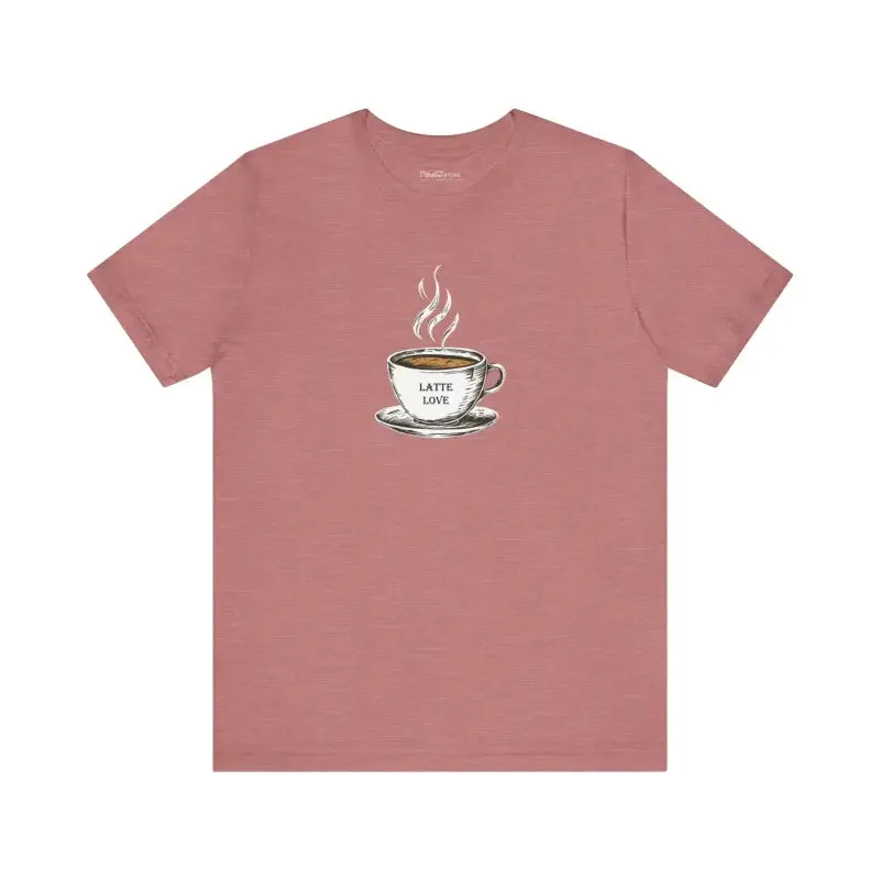 Latte Lovers Jersey Short Sleeve Tee for Coffee Addicts