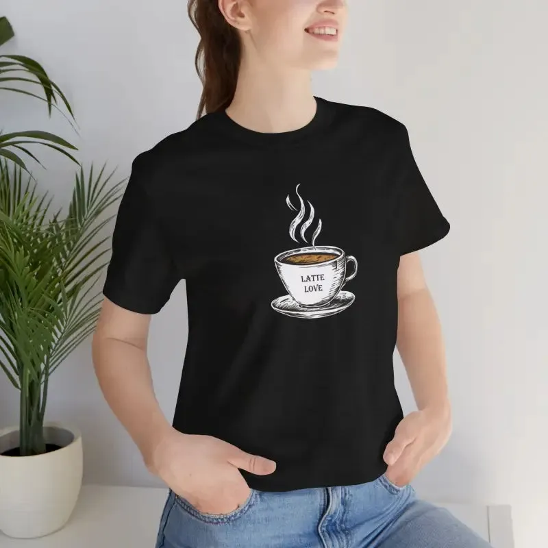 Latte Lovers Jersey Short Sleeve Tee for Coffee Addicts
