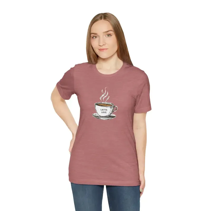 Latte Lovers Jersey Short Sleeve Tee for Coffee Addicts