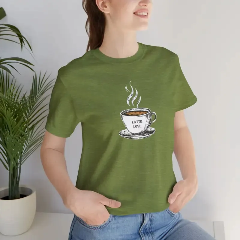 Latte Lovers Jersey Short Sleeve Tee for Coffee Addicts