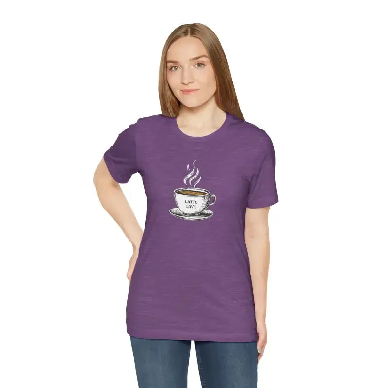 Latte Lovers Jersey Short Sleeve Tee for Coffee Addicts